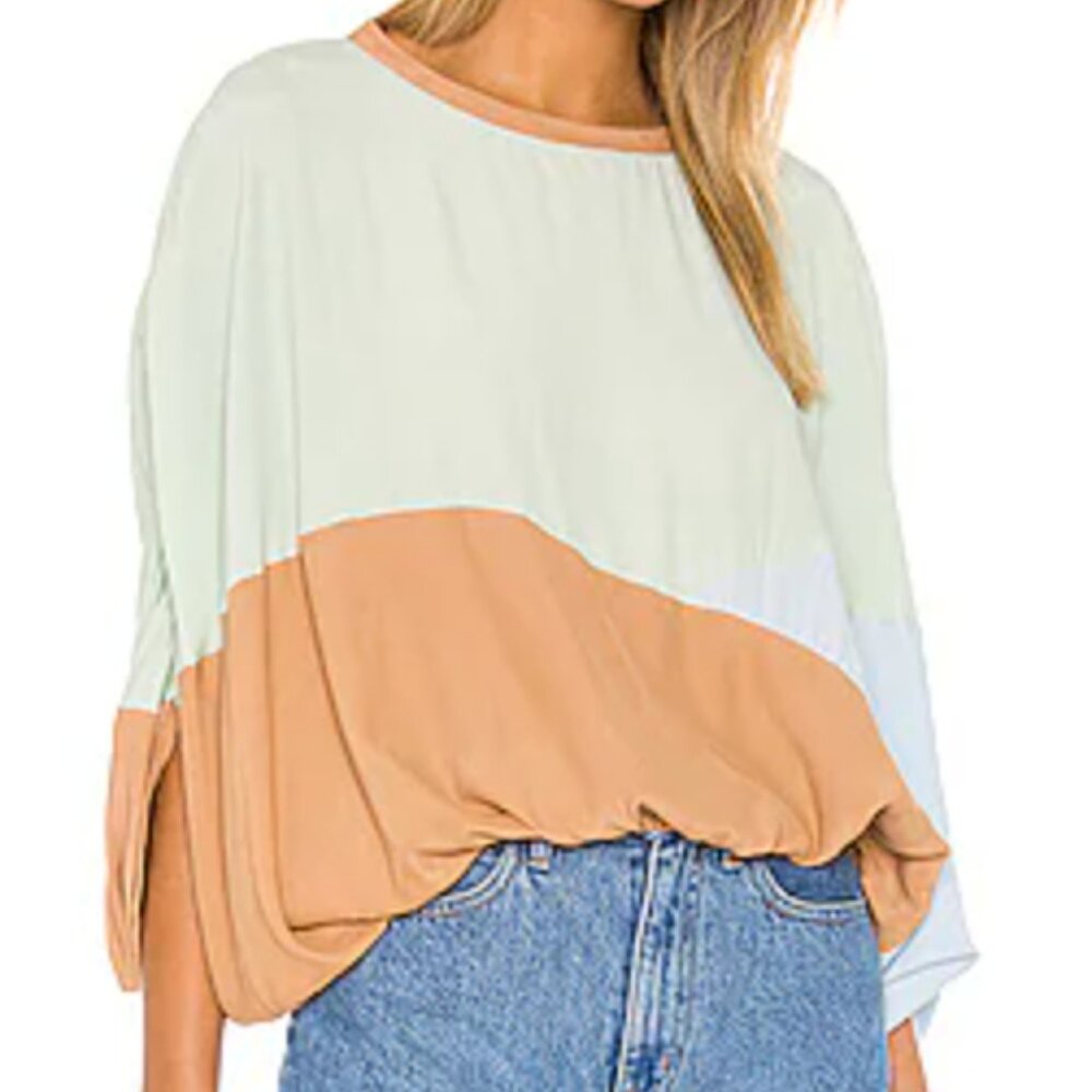 SWF Boutique Pastel colourblock blouse Size S